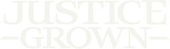 Justice Grown logo in white